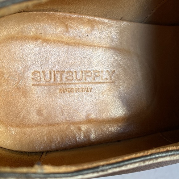 SUIT SUPPLY Men’s Double Monk Strap Brown Pebbled Leather 9.5. Made in Italy main image 5
